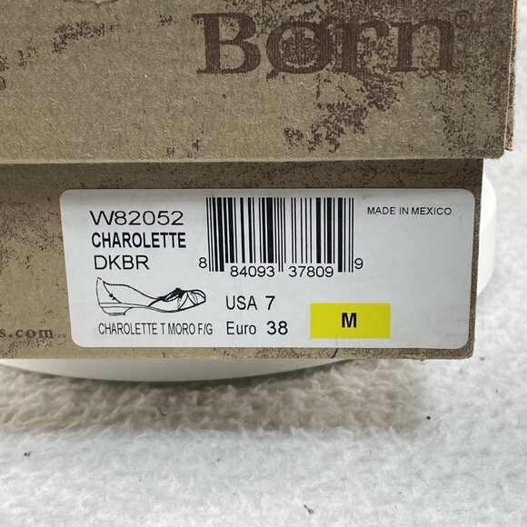 Born Charlotte Dark Brown Leather Slip On Flats Women's US Size 7 With Box - Picture 11 of 11